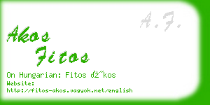 akos fitos business card